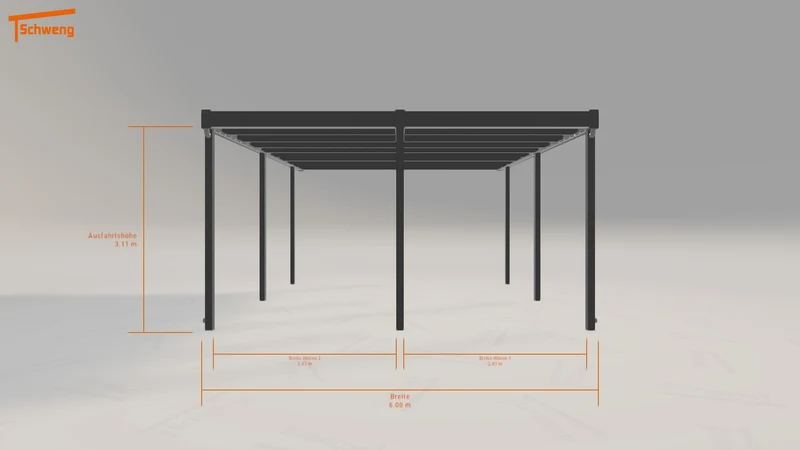 #DE Schweng Flachdachcarport C600 (ID ygk8yz) #MTG