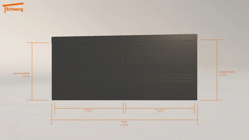 #DE Schweng Flachdachcarport C600 (ID 77gwjv)