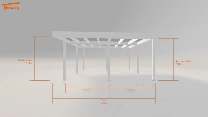 #DE Schweng Flachdachcarport C600 (ID x7k9p4)