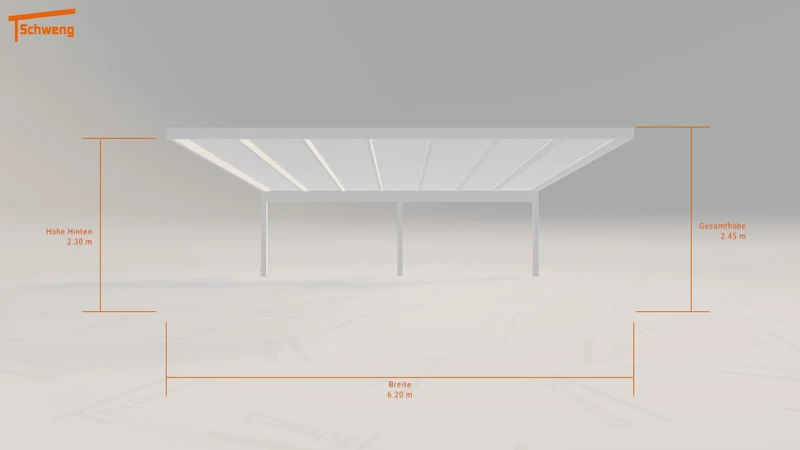 #DE Schweng Pultdachcarport S400 (ID 5mg8x4)