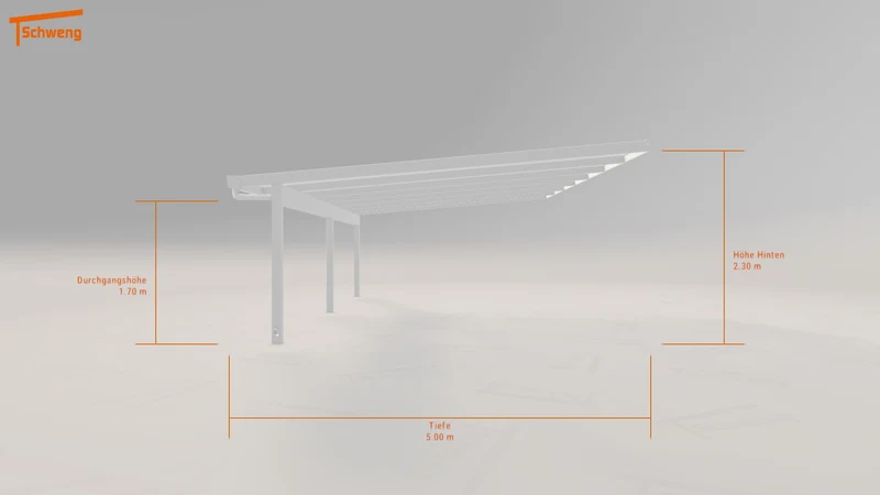 #DE Schweng Pultdachcarport S400 (ID 5mg8x4)