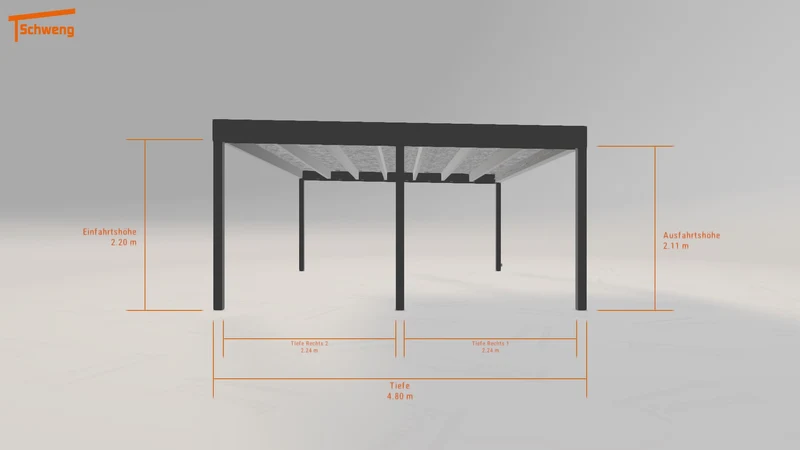 #DE Schweng Flachdachcarport C600+ (ID pb3d7b) #MTG