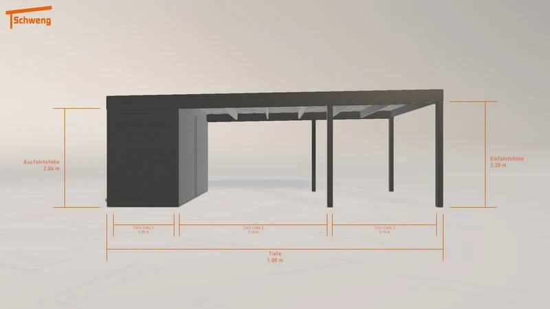 #DE Schweng Flachdachcarport C600 (ID qd3ngz) #MTG