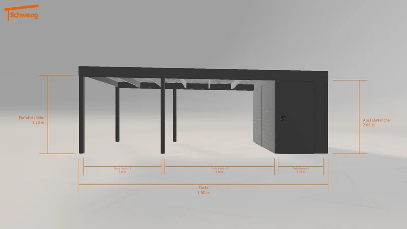 #DE Schweng Flachdachcarport C600 (ID qd3ngz) #MTG