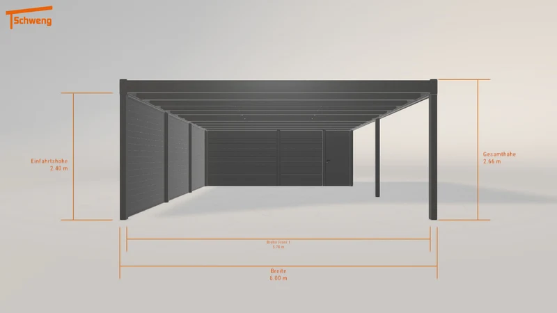#AT Schweng Flachdachcarport C600+ (ID zbk3q9) #MTG