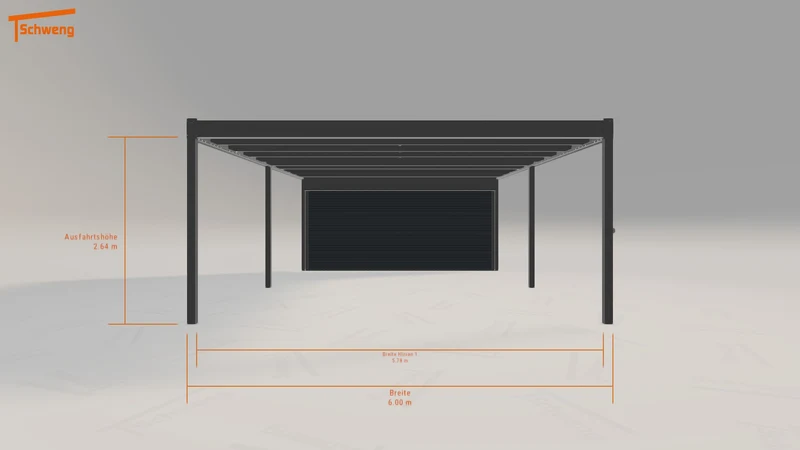 #DE Schweng Flachdachcarport C600 (ID w3rjg4)