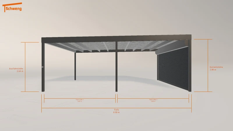 #DE Schweng Flachdachcarport C600 (ID w3rjg4)