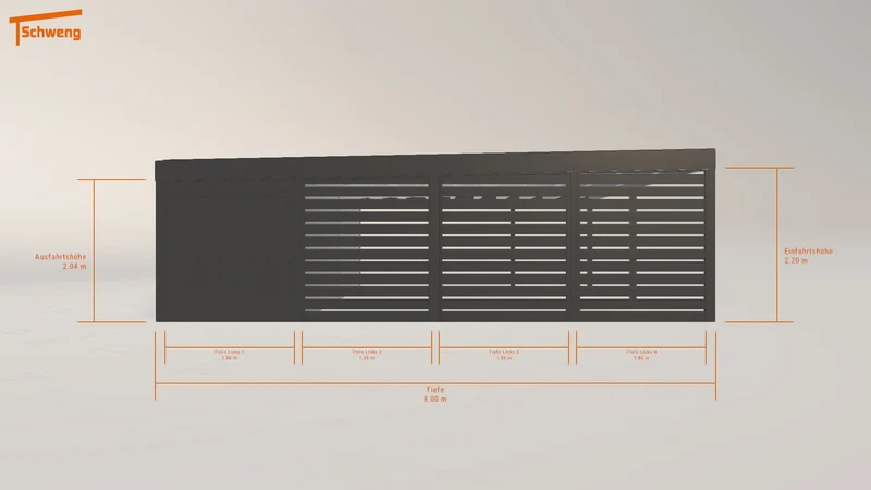 #DE Schweng Flachdachcarport C600+ (ID w3rjgz) #MTG