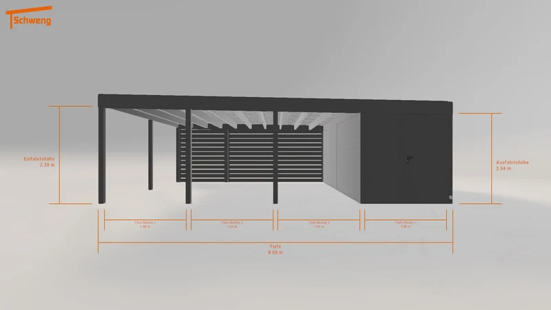 #DE Schweng Flachdachcarport C600+ (ID w3rjgz) #MTG