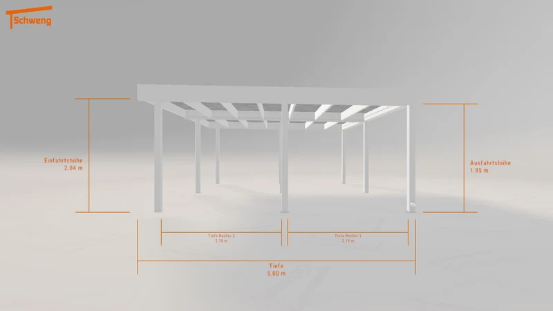 #DE Schweng Flachdachcarport C600 (ID dvwq4b)