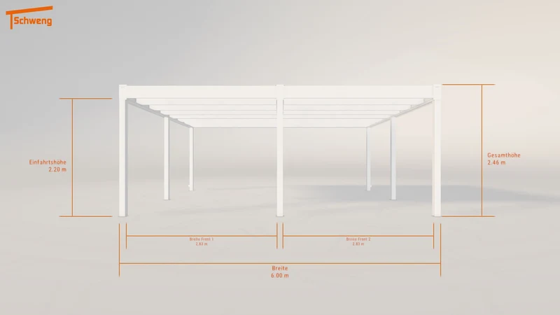 #DE Schweng Flachdachcarport C600 (ID 77gwbx)