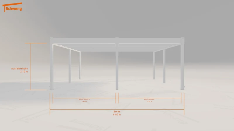 #DE Schweng Flachdachcarport C600 (ID 77gwbx)