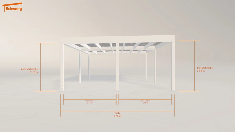 #DE Schweng Flachdachcarport C600 (ID 77gwbx)