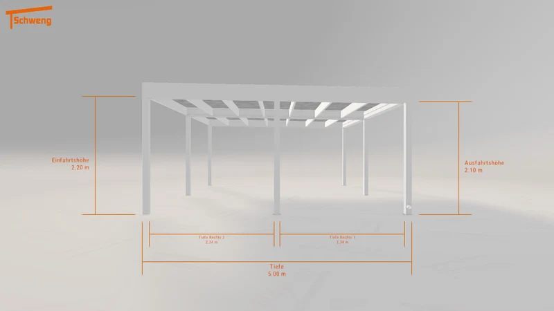 #DE Schweng Flachdachcarport C600 (ID 77gwbx)