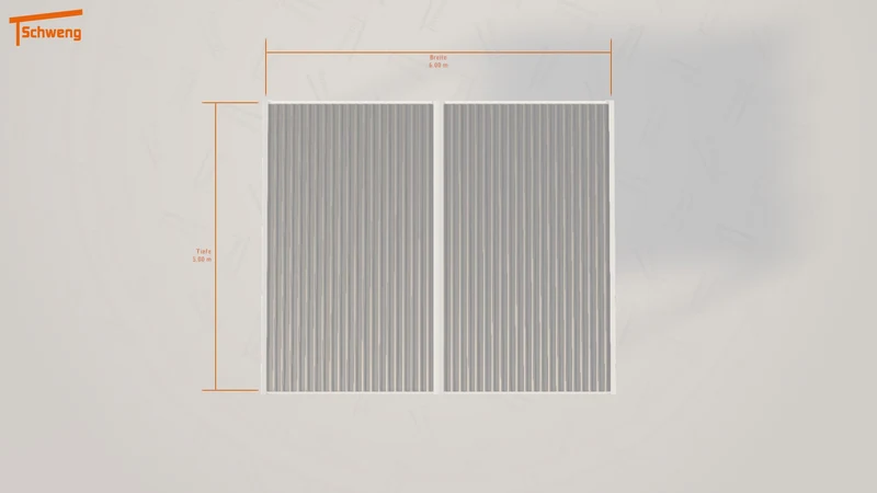#DE Schweng Flachdachcarport C600 (ID 77gwbx)
