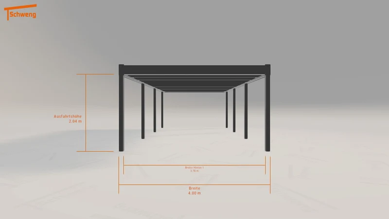 #DE Schweng Flachdachcarport C600 (ID qd37kw)