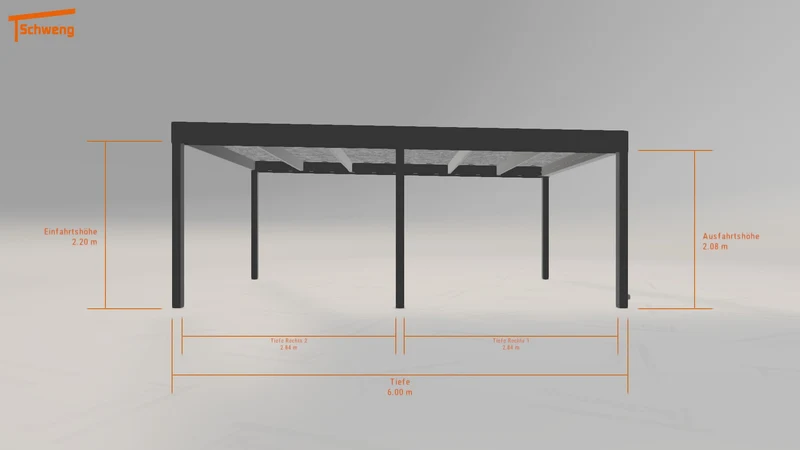 #DE Schweng Flachdachcarport C600 (ID 42gq25) #MTG