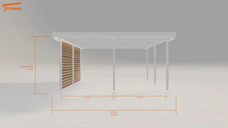 #DE Schweng Flachdachcarport C600 (ID qd39zz) #MTG