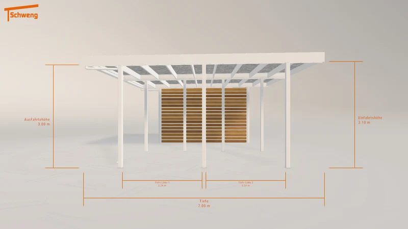 #DE Schweng Flachdachcarport C600 (ID qd39zz) #MTG