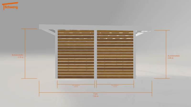 #DE Schweng Flachdachcarport C600 (ID qd39zz) #MTG