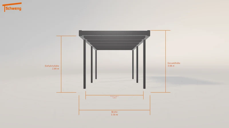 #DE Schweng Flachdachcarport C600 (ID v4d2np)