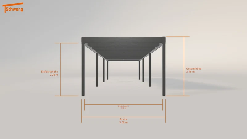 #DE Schweng Flachdachcarport C600 (ID g7bd2p)