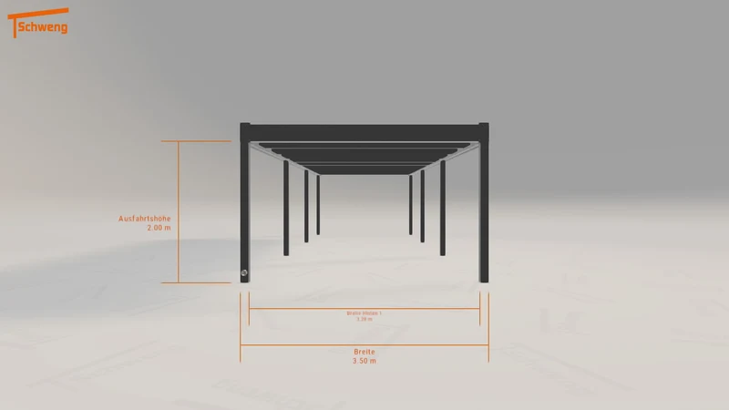 #DE Schweng Flachdachcarport C600 (ID g7bd2p)