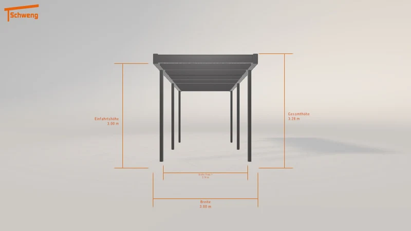 #DE Schweng Flachdachcarport C600 (ID x7kq9n)