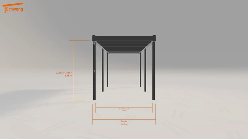 #DE Schweng Flachdachcarport C600 (ID x7kq9n)
