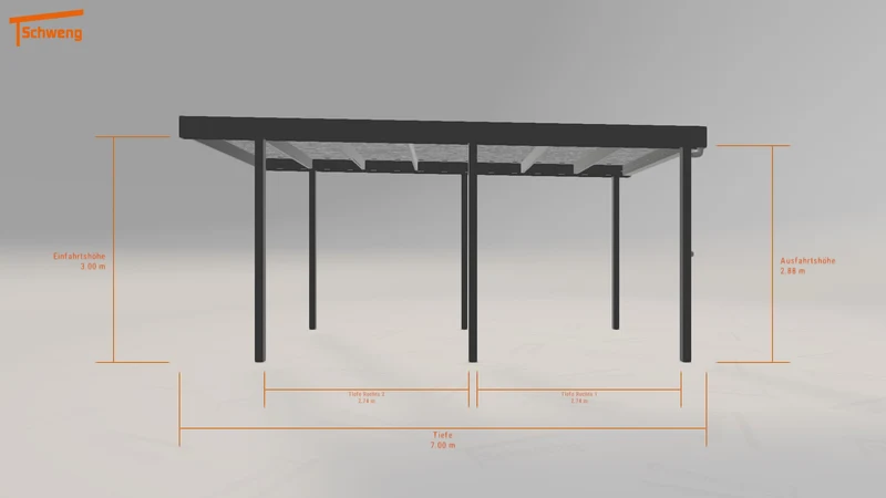 #DE Schweng Flachdachcarport C600 (ID x7kq9n)