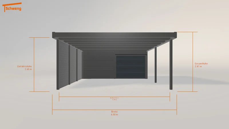 #DE Schweng Flachdachcarport C600 (ID w3rmzr)