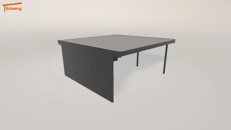 #DE Schweng Flachdachcarport C600 (ID jj3mvn)