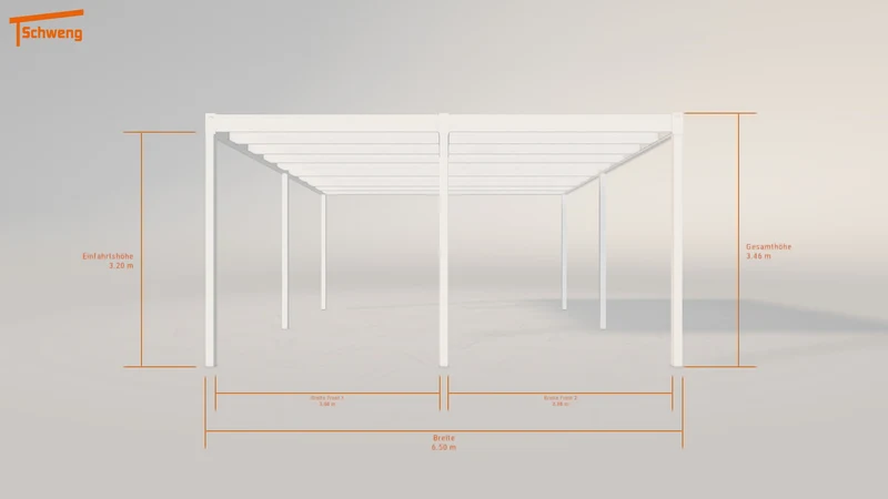 #DE Schweng Flachdachcarport C600 (ID g7b9k8)