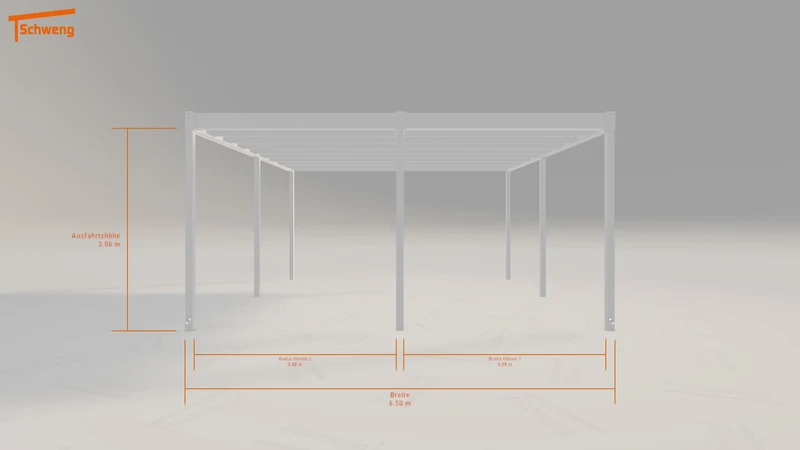 #DE Schweng Flachdachcarport C600 (ID g7b9k8)