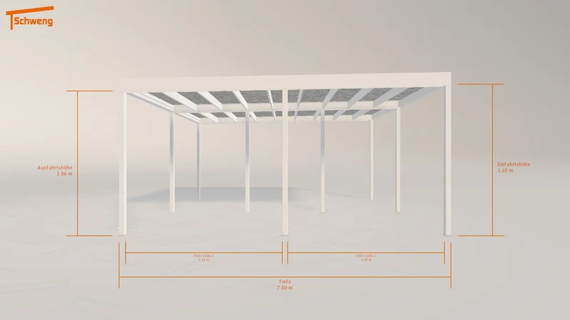 #DE Schweng Flachdachcarport C600 (ID g7b9k8)