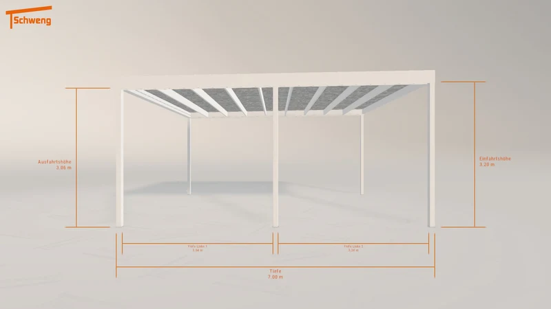 #DE Schweng Flachdachcarport C600 (ID n53q8v)
