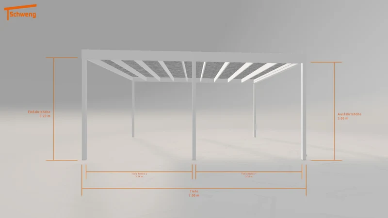 #DE Schweng Flachdachcarport C600 (ID n53q8v)