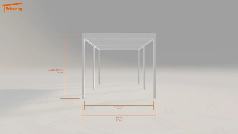 #DE Schweng Flachdachcarport C600 (ID pb3mw4)