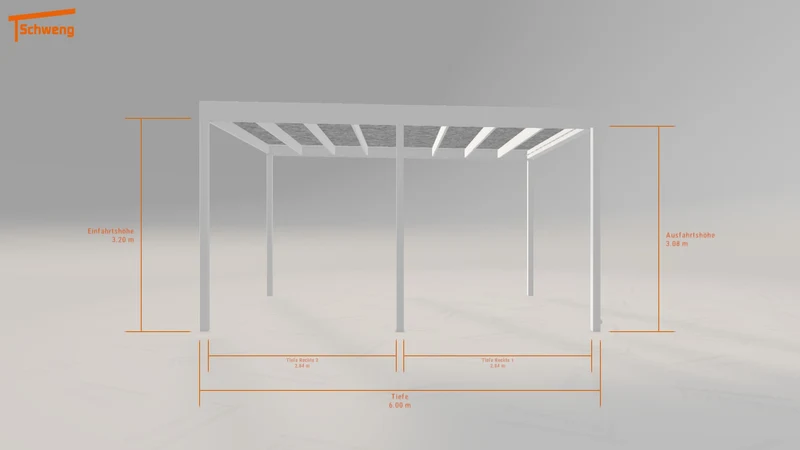 #DE Schweng Flachdachcarport C600 (ID pb3mw4)