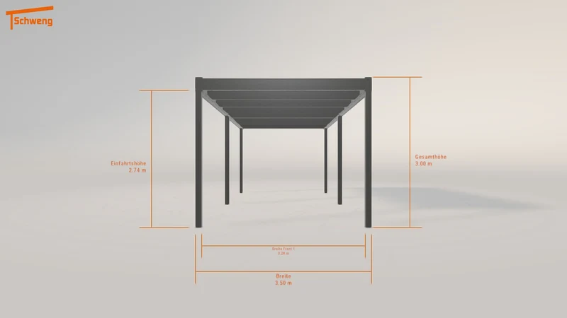 #DE Schweng Flachdachcarport C600 (ID x7kdpy)