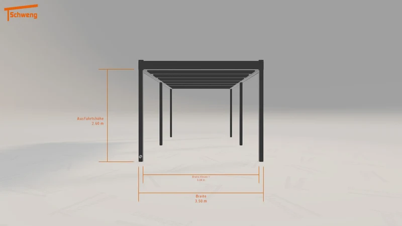 #DE Schweng Flachdachcarport C600 (ID x7kdpy)
