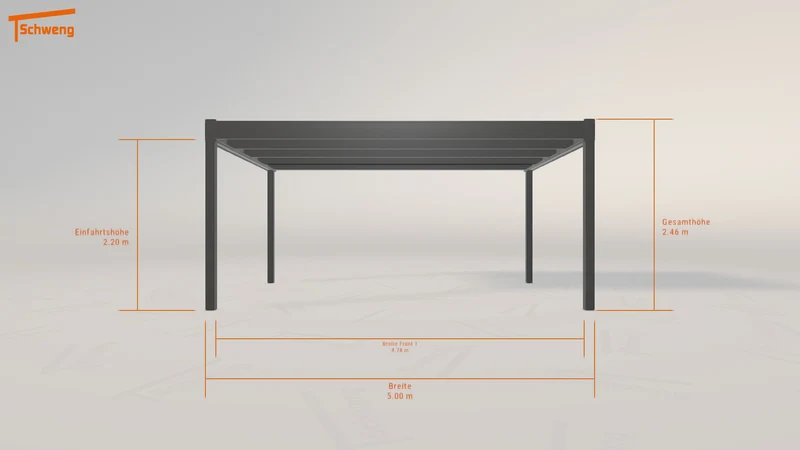 #DE Schweng Flachdachcarport C600 (ID 5mg4xp)