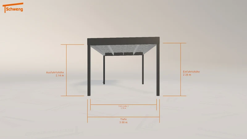 #DE Schweng Flachdachcarport C600 (ID 5mg4xp)