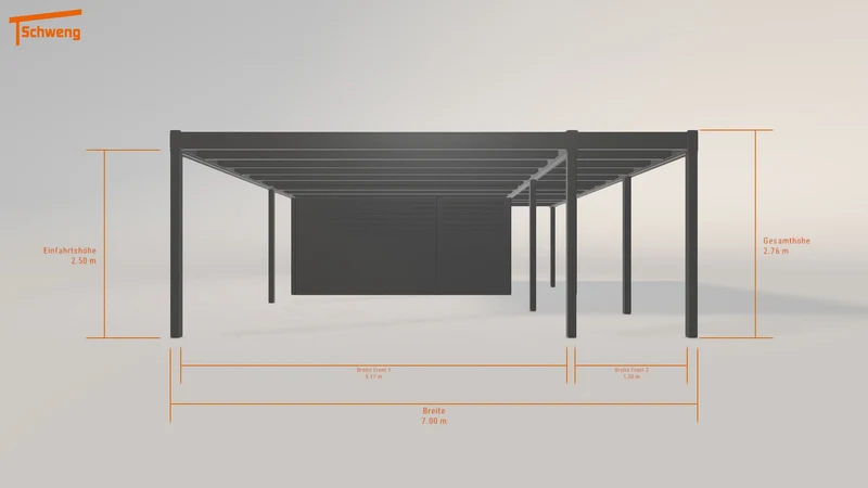 #DE Schweng Flachdachcarport C600+ (ID dvwkxy)