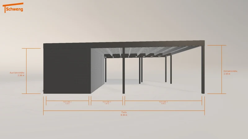 #DE Schweng Flachdachcarport C600+ (ID dvwkxy)