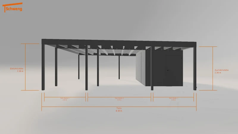 #DE Schweng Flachdachcarport C600+ (ID dvwkxy)