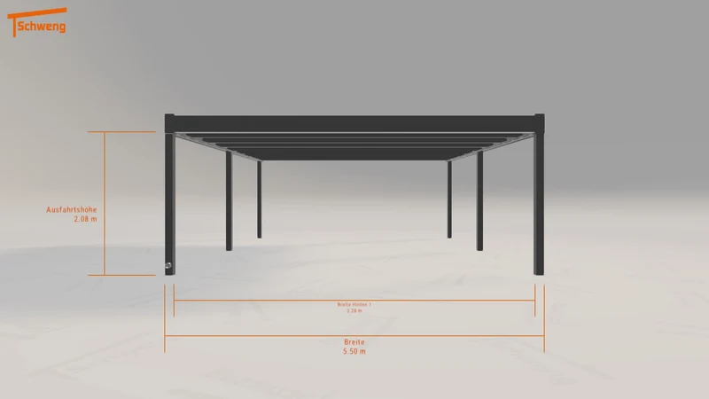 #DE Schweng Flachdachcarport C600 (ID rj3dp9)