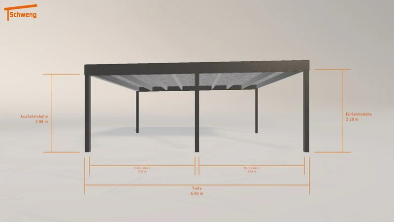 #DE Schweng Flachdachcarport C600 (ID rj3dp9)