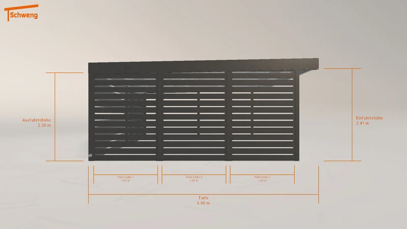 #DE Schweng Flachdachcarport C600+ (ID k23d5p)