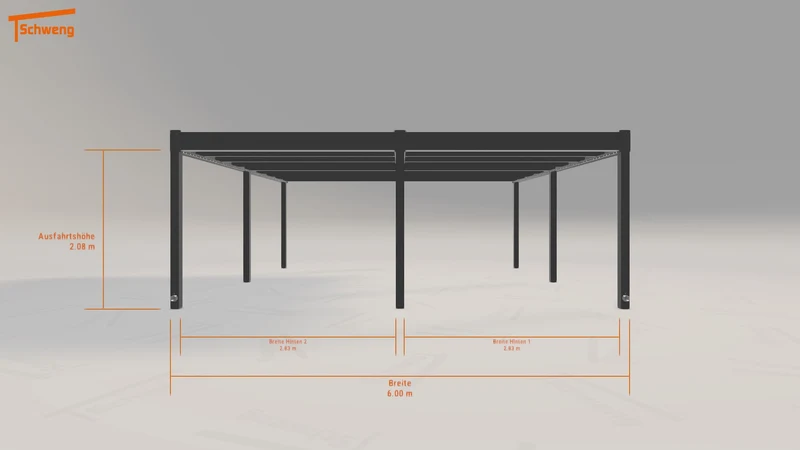 #DE Schweng Flachdachcarport C600 (ID qd3b7z) #MTG